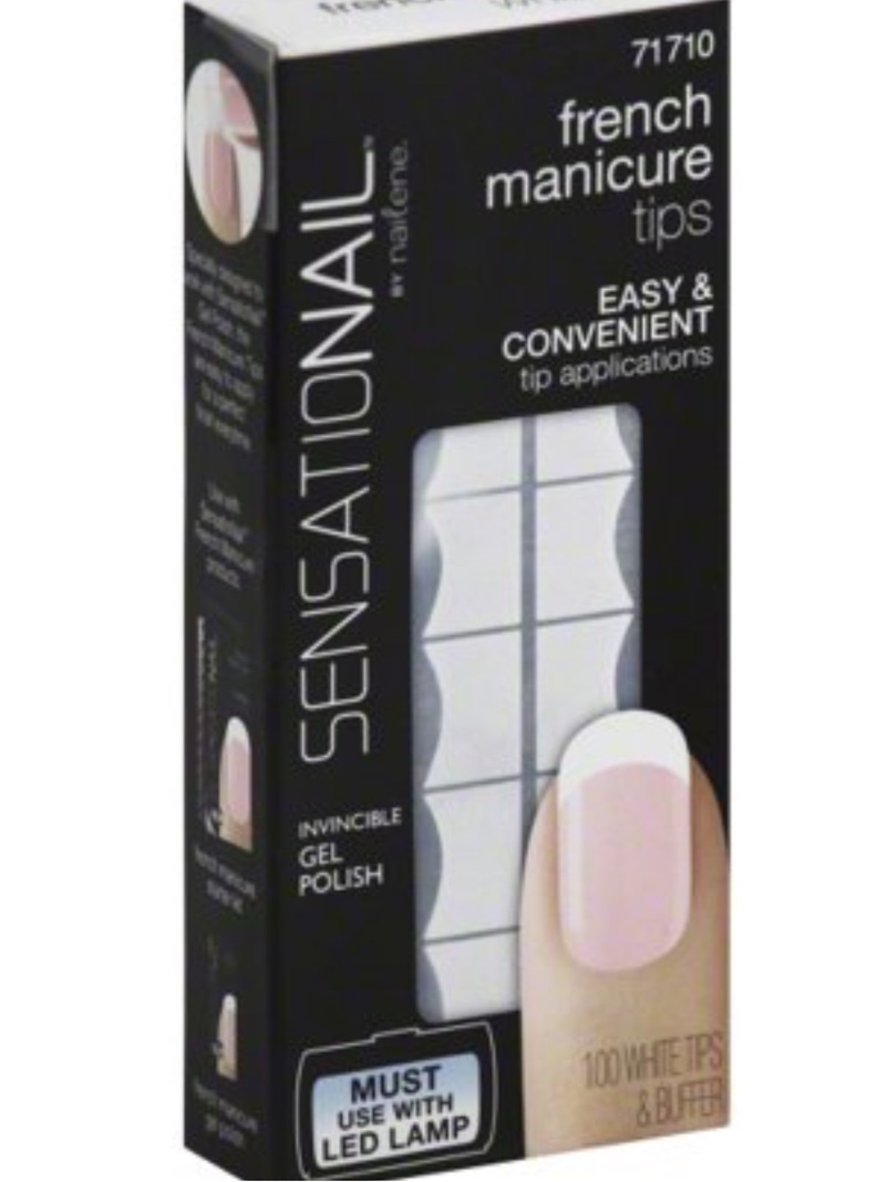 Sensational French Manicure Tips - White / Pink